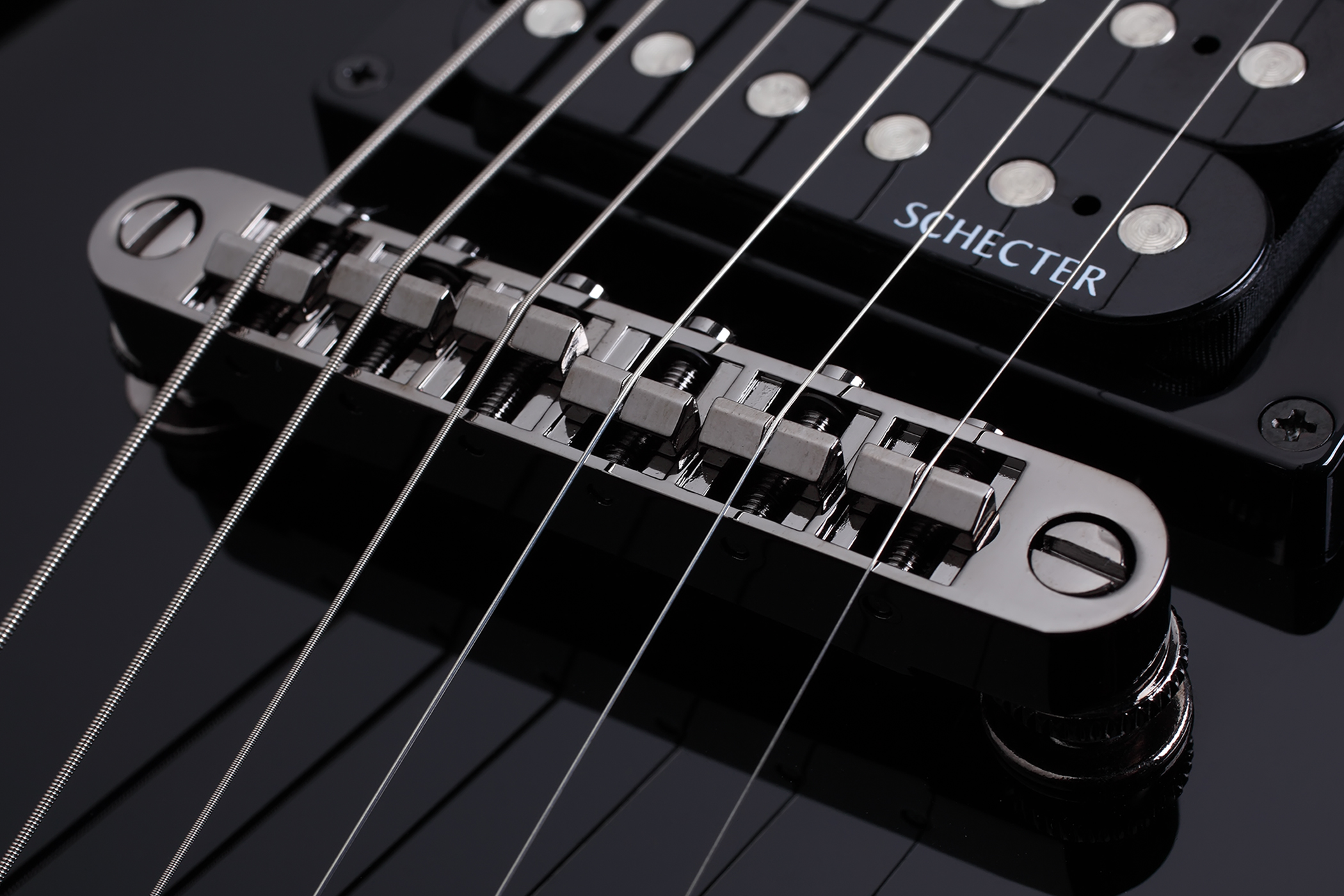 Schecter Omen-6 2h Ht Rw - Black - E-Gitarre in Str-Form - Variation 2