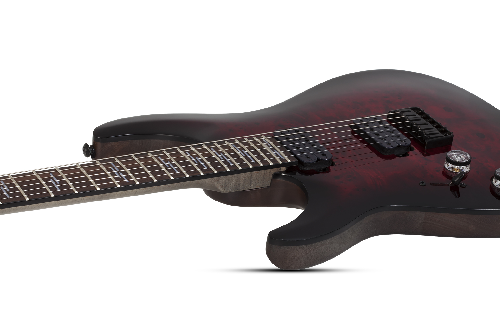 Schecter Omen Elite-6 Lh Gaucher 2h Ht Rw - Black Cherry Burst - E-Gitarre für Linkshänder - Variation 2