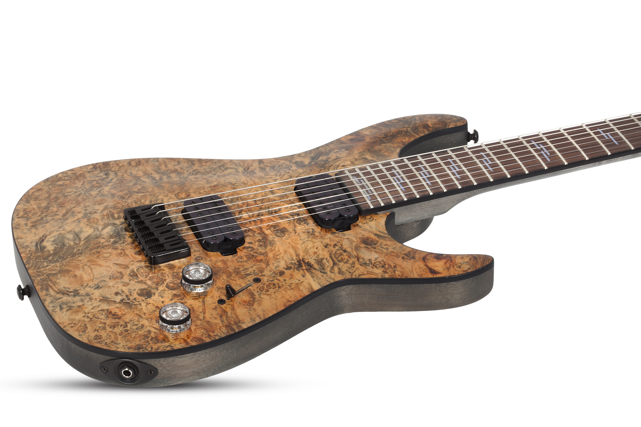Schecter Omen Elite-7 7c Baryton 2h Ht Rw - Charcoal - 7-saitige E-Gitarre - Variation 1