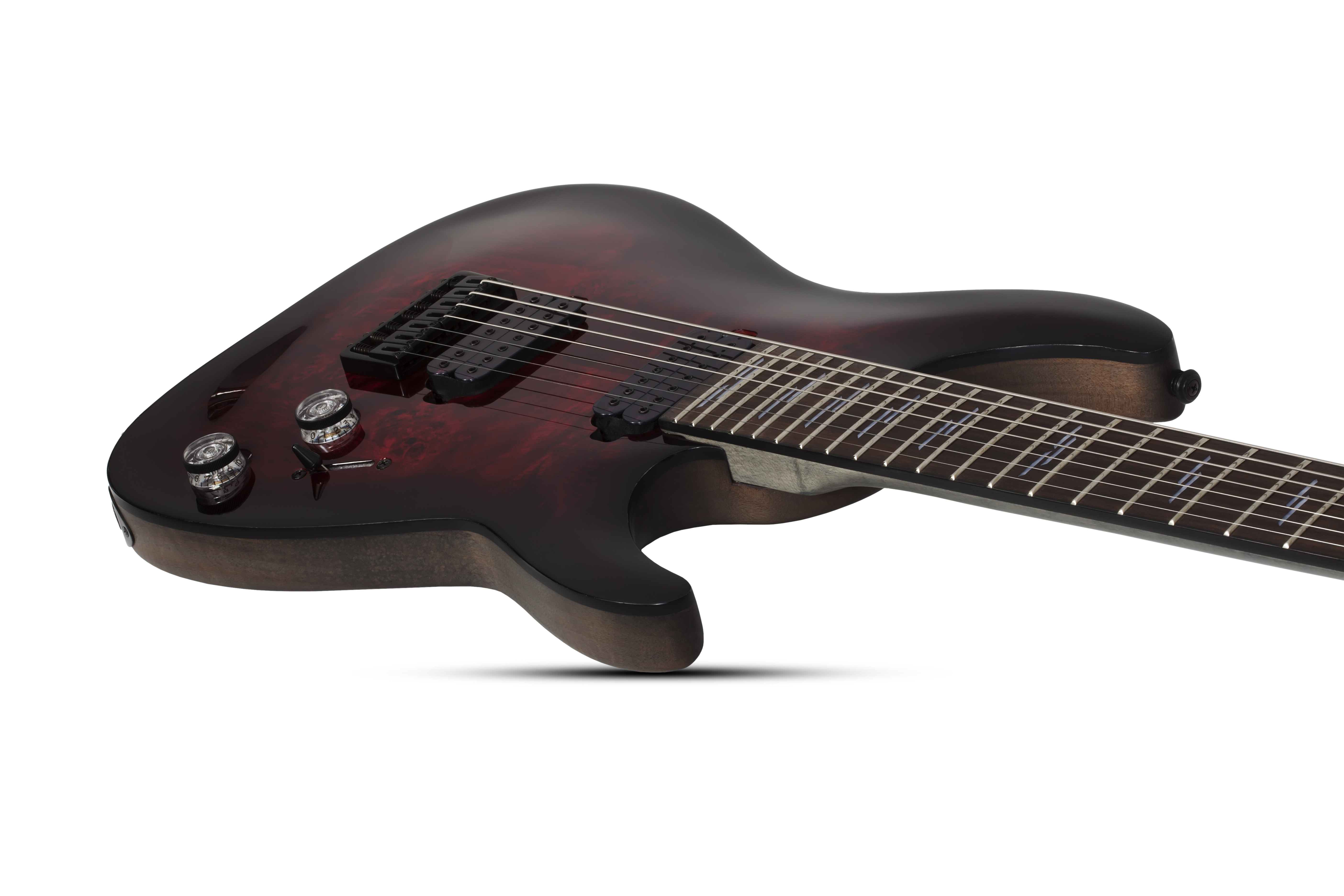 Schecter Omen Elite-7 7c Baryton 2h Ht Rw - Black Cherry Burst - 7-saitige E-Gitarre - Variation 2