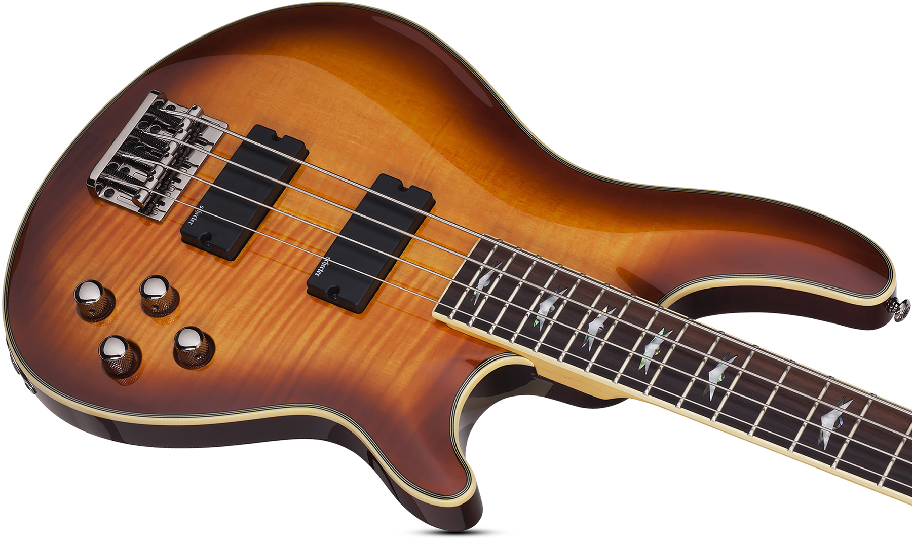 Schecter Omen Extreme-4 Active Rw - Vintage Sunburst - Solidbody E-bass - Variation 2