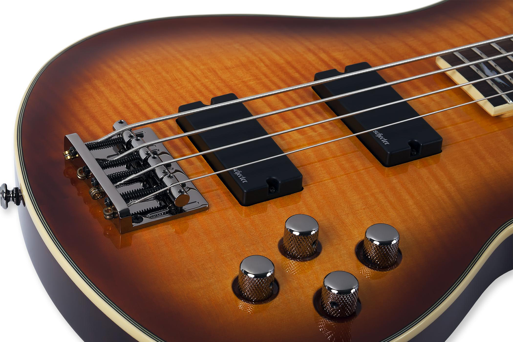 Schecter Omen Extreme-4 Active Rw - Vintage Sunburst - Solidbody E-bass - Variation 4