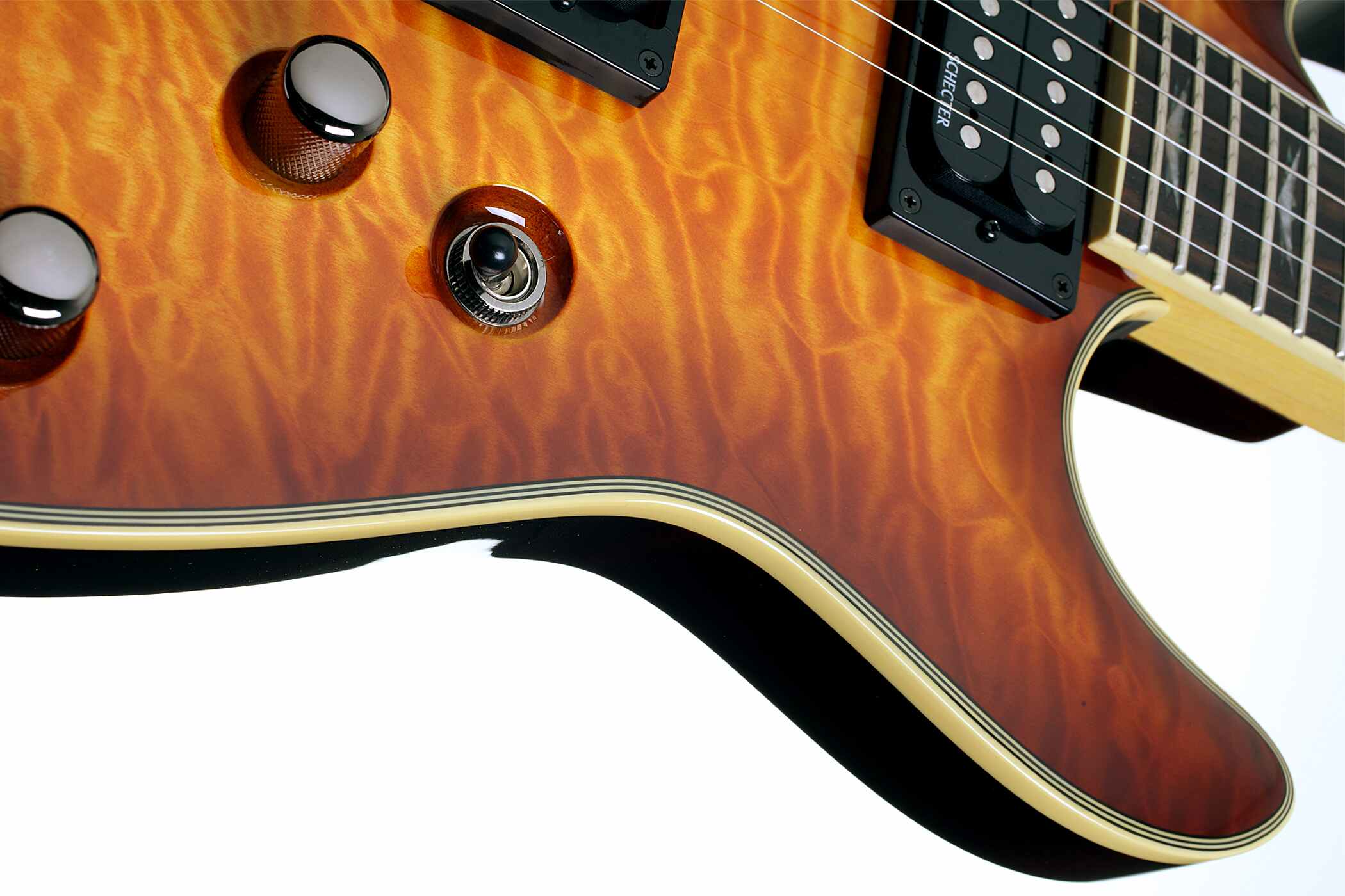 Schecter Omen Extreme-6 2h Ht Rw - Vintage Sunburst - E-Gitarre in Str-Form - Variation 2