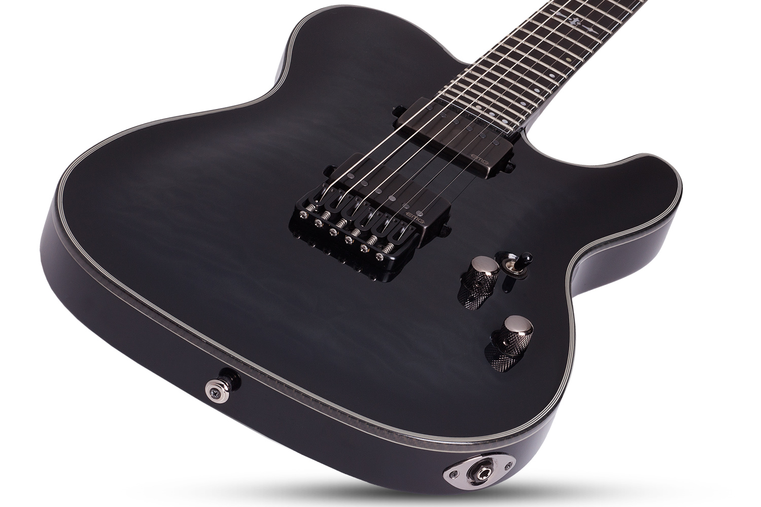 Schecter Pt Hellraiser Hybrid 2h Emg Ht Eb - Transp. Black Burst - E-Gitarre in Teleform - Variation 1