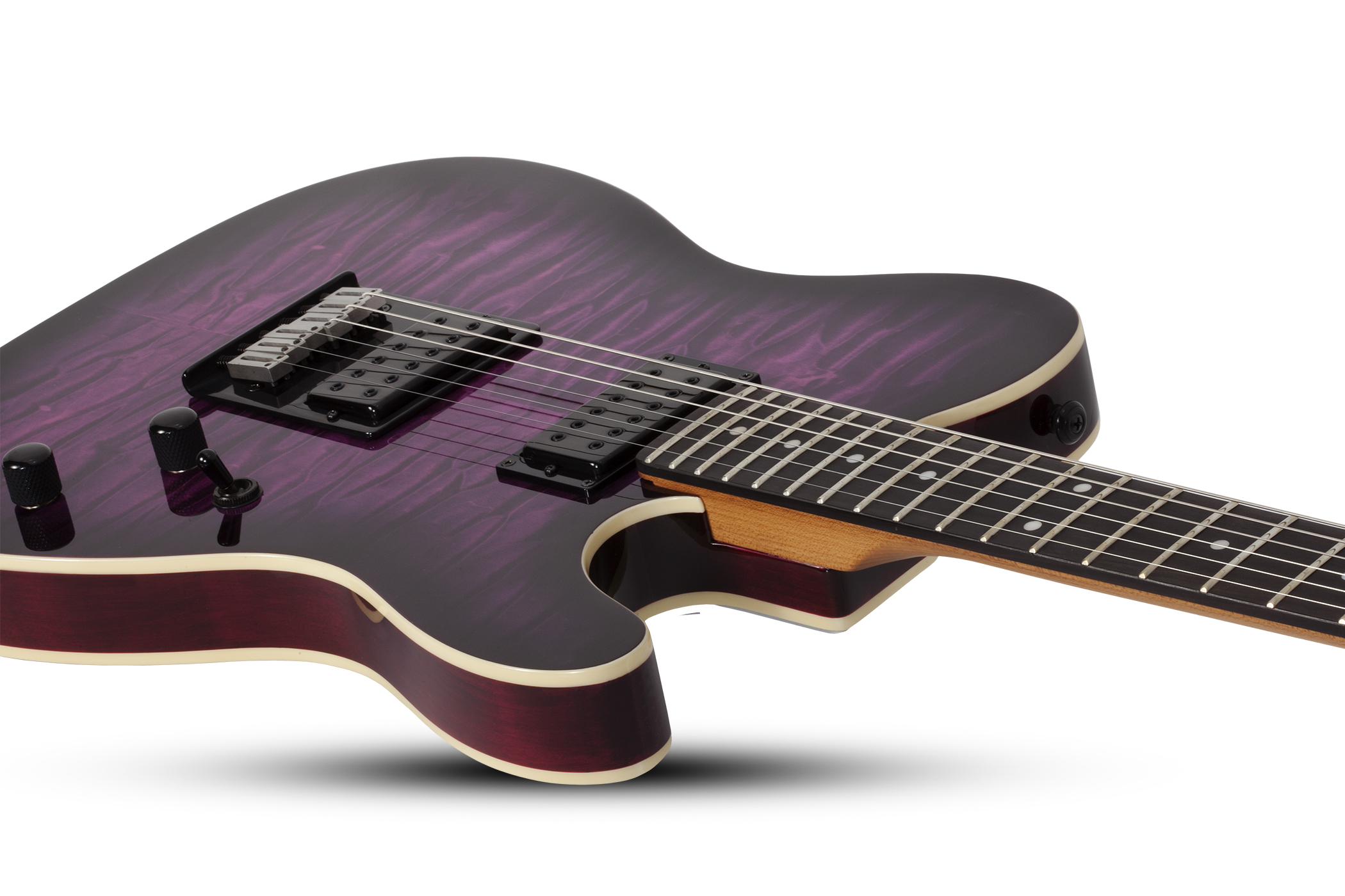 Schecter Pt Pro 2h Ht Eb - Trans Purple Burst - E-Gitarre in Teleform - Variation 2