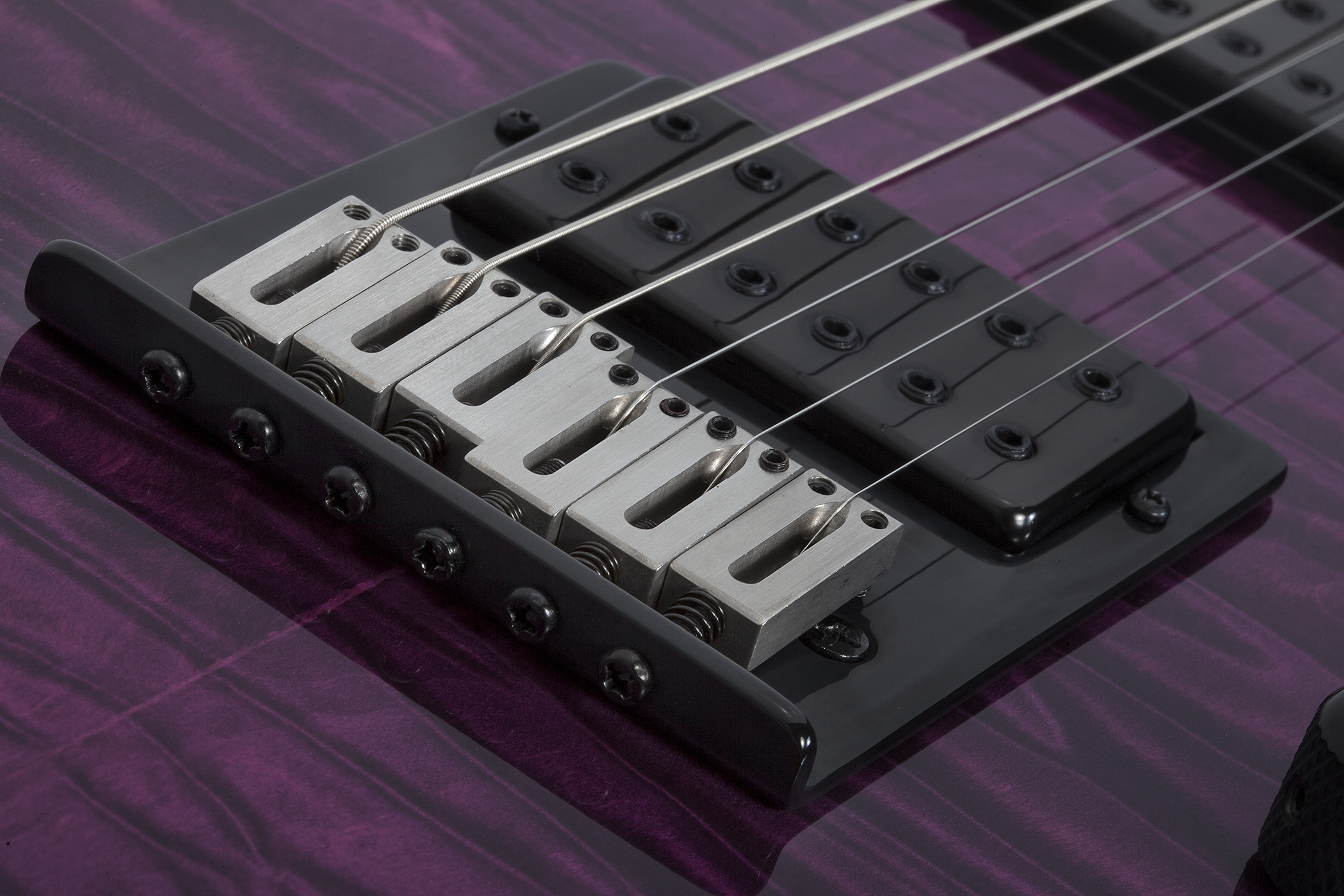 Schecter Pt Pro 2h Ht Eb - Trans Purple Burst - E-Gitarre in Teleform - Variation 4