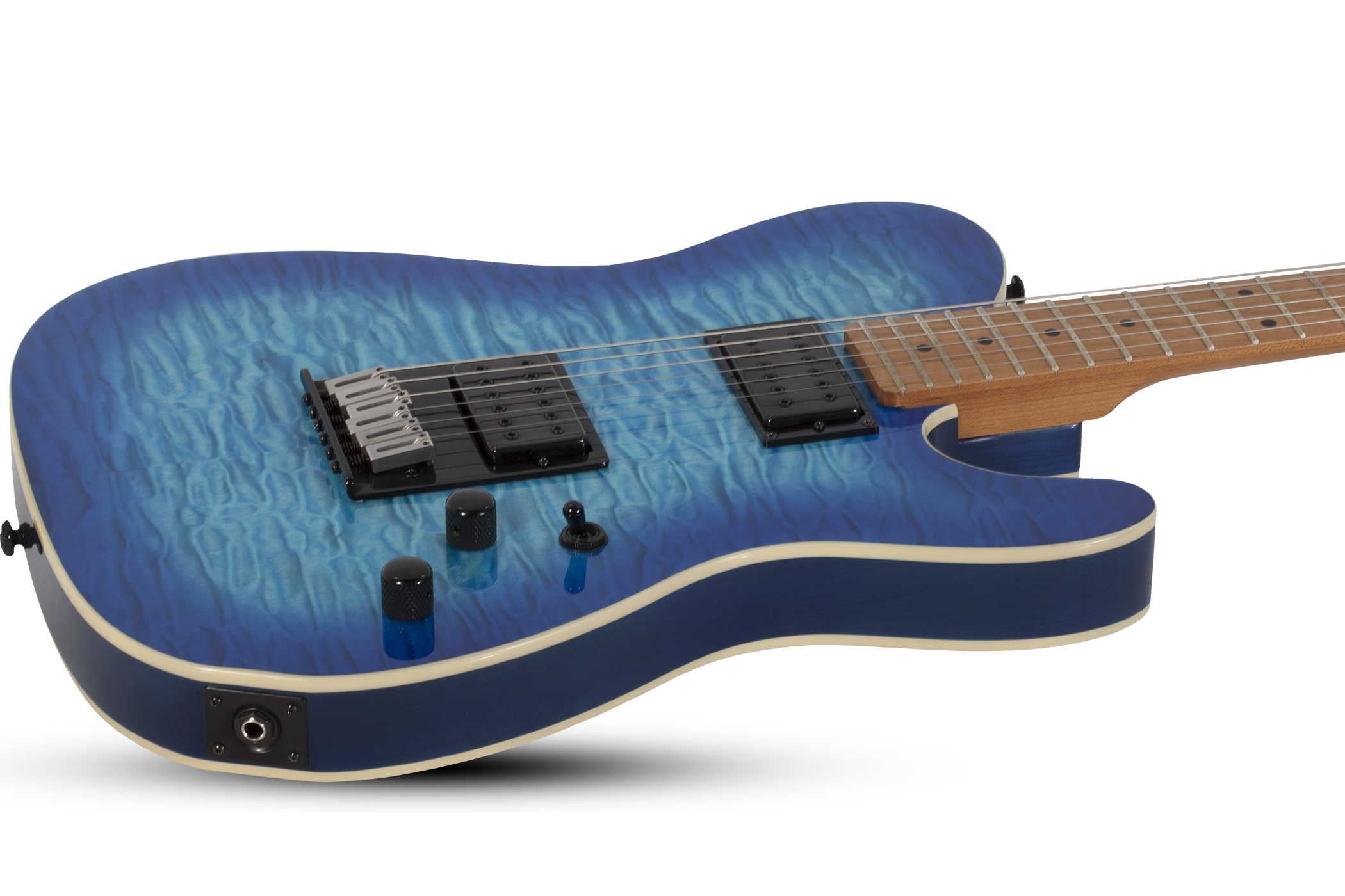 Schecter Pt Pro 2h Ht Mn - Trans Blue Burst - E-Gitarre in Teleform - Variation 1