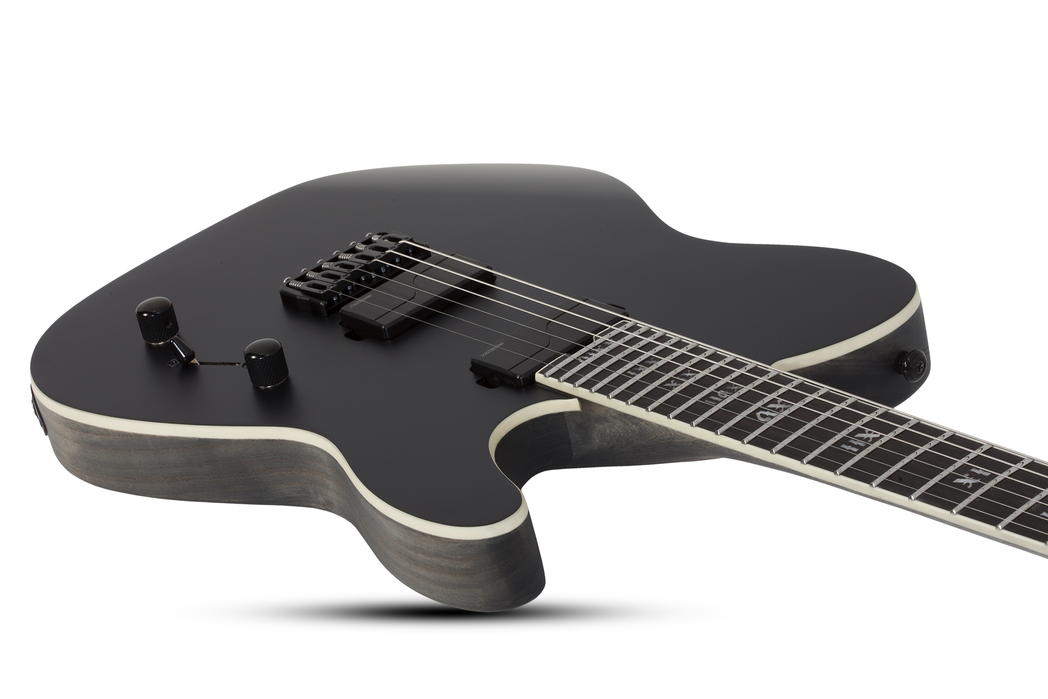 Schecter Pt Sls Elite Evil Twin 2h Fishman Fluence Modern Ht Eb - Satin Black - E-Gitarre in Teleform - Variation 1