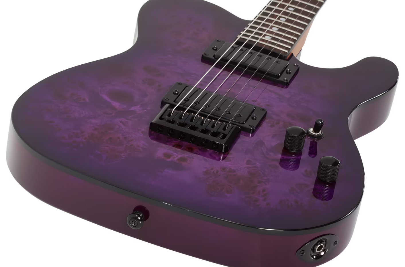 Schecter Pt Standard 2h Ht Rw - Purple Burst Burl - E-Gitarre in Teleform - Variation 1