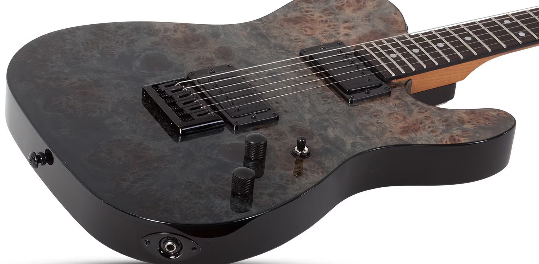 Schecter Pt Standard 2h Ht Rw - Black Fade Burst Burl - E-Gitarre in Teleform - Variation 1
