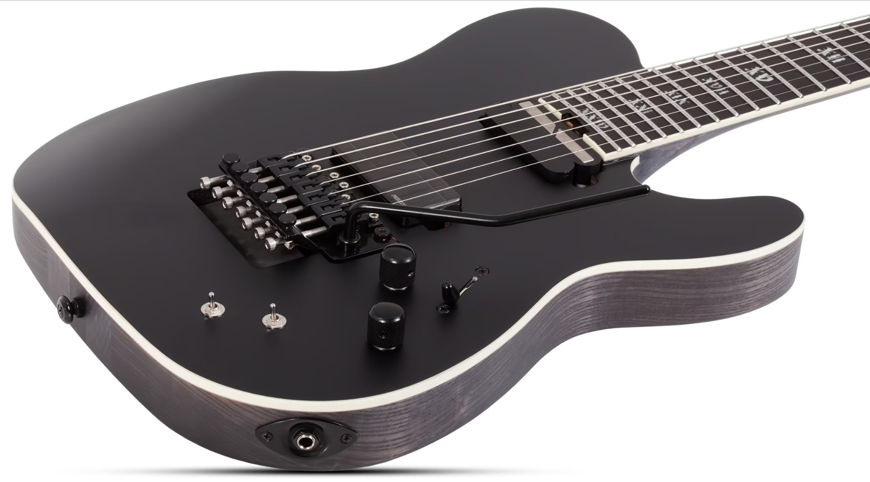 Schecter Pt7 Frs Sls Elite Evil Twin 2h Fishman Fluence Sustainiac Fr Eb - Satin Black - Bariton E-Gitarre - Variation 1
