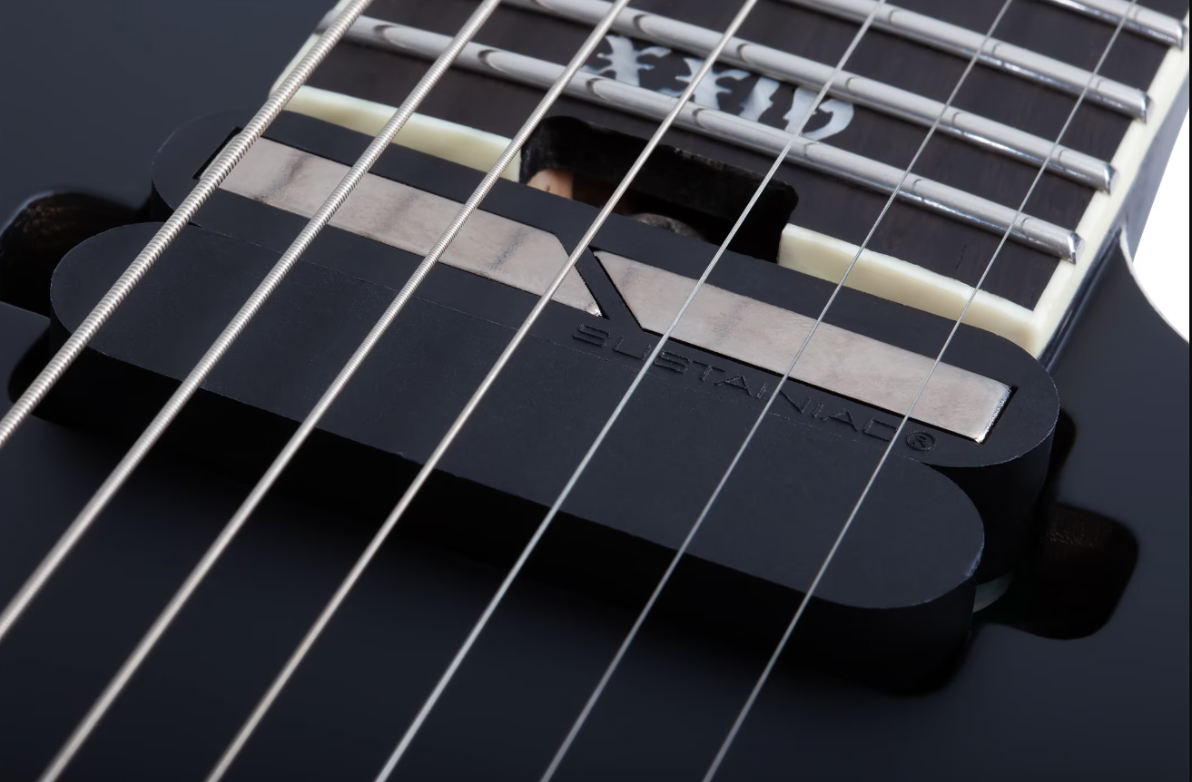 Schecter Pt7 Frs Sls Elite Evil Twin 2h Fishman Fluence Sustainiac Fr Eb - Satin Black - Bariton E-Gitarre - Variation 3