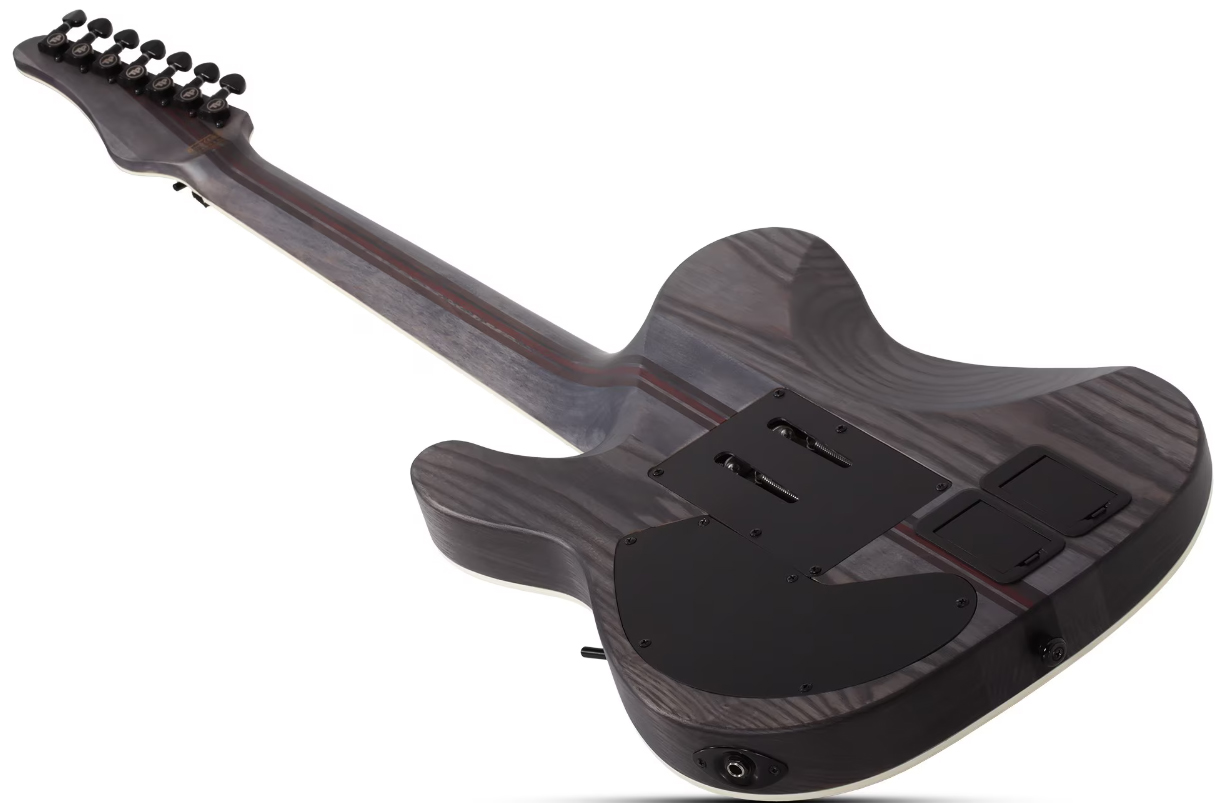 Schecter Pt7 Frs Sls Elite Evil Twin 2h Fishman Fluence Sustainiac Fr Eb - Satin Black - Bariton E-Gitarre - Variation 5
