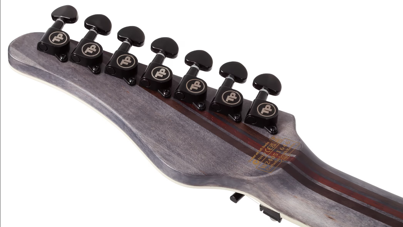 Schecter Pt7 Frs Sls Elite Evil Twin 2h Fishman Fluence Sustainiac Fr Eb - Satin Black - Bariton E-Gitarre - Variation 8