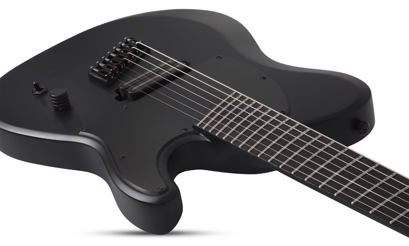 Schecter Pt7 Ms Black Ops 7c Multiscale Baryton 1h Ht Eb - Satin Black Open Pore - Multi-Scale Guitar - Variation 2