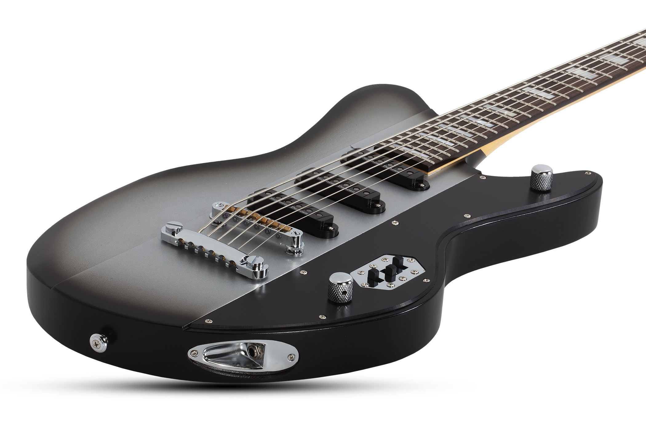 Schecter Robert Smith Ultracure Vi Ht 3s Seymour Duncan Rw - Silver Burst Pearl - Bariton E-Gitarre - Variation 1