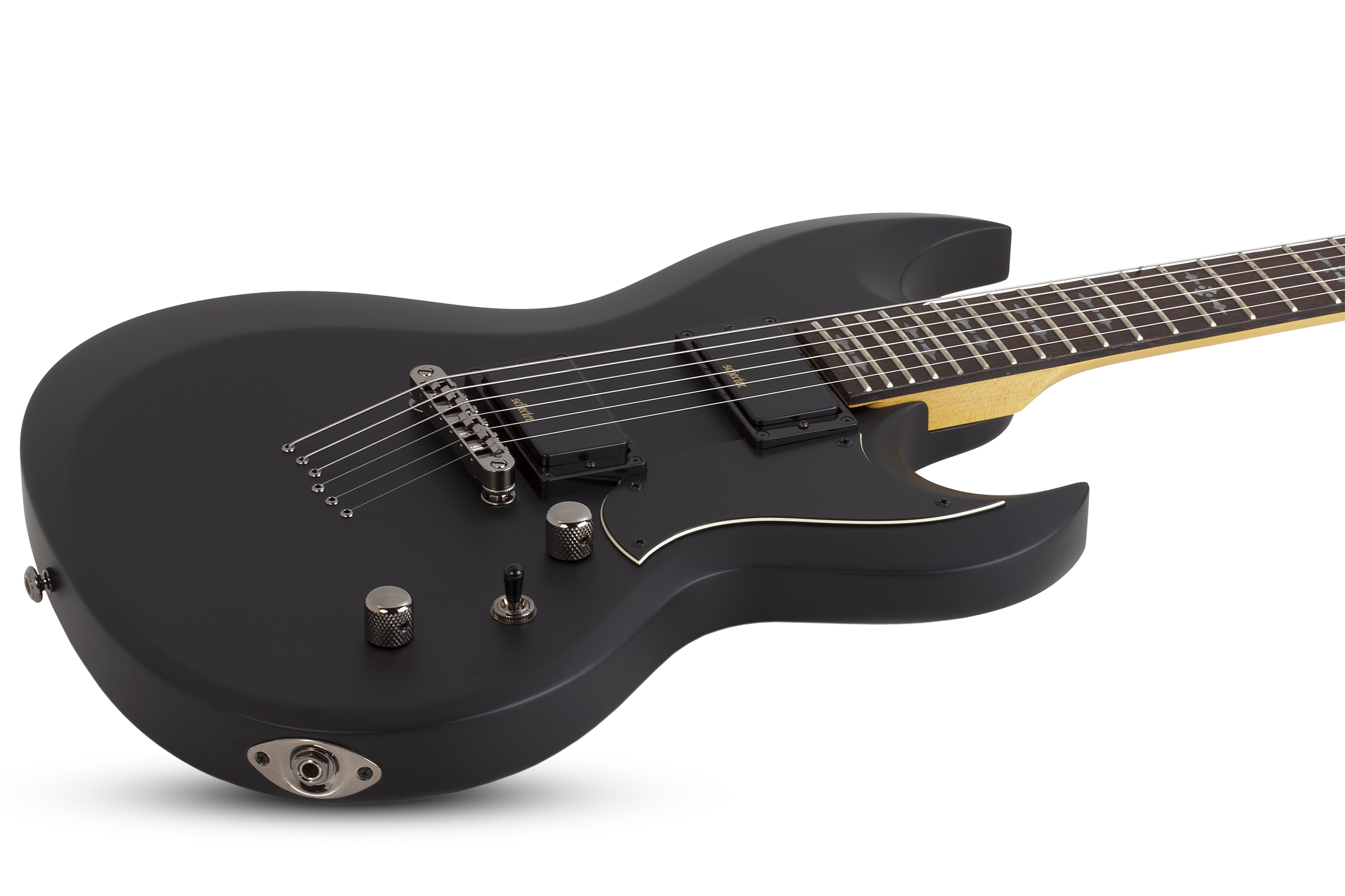 Schecter S-ii Demon 2h Ht Rw - Satin Black - E-Gitarre aus Metall - Variation 1