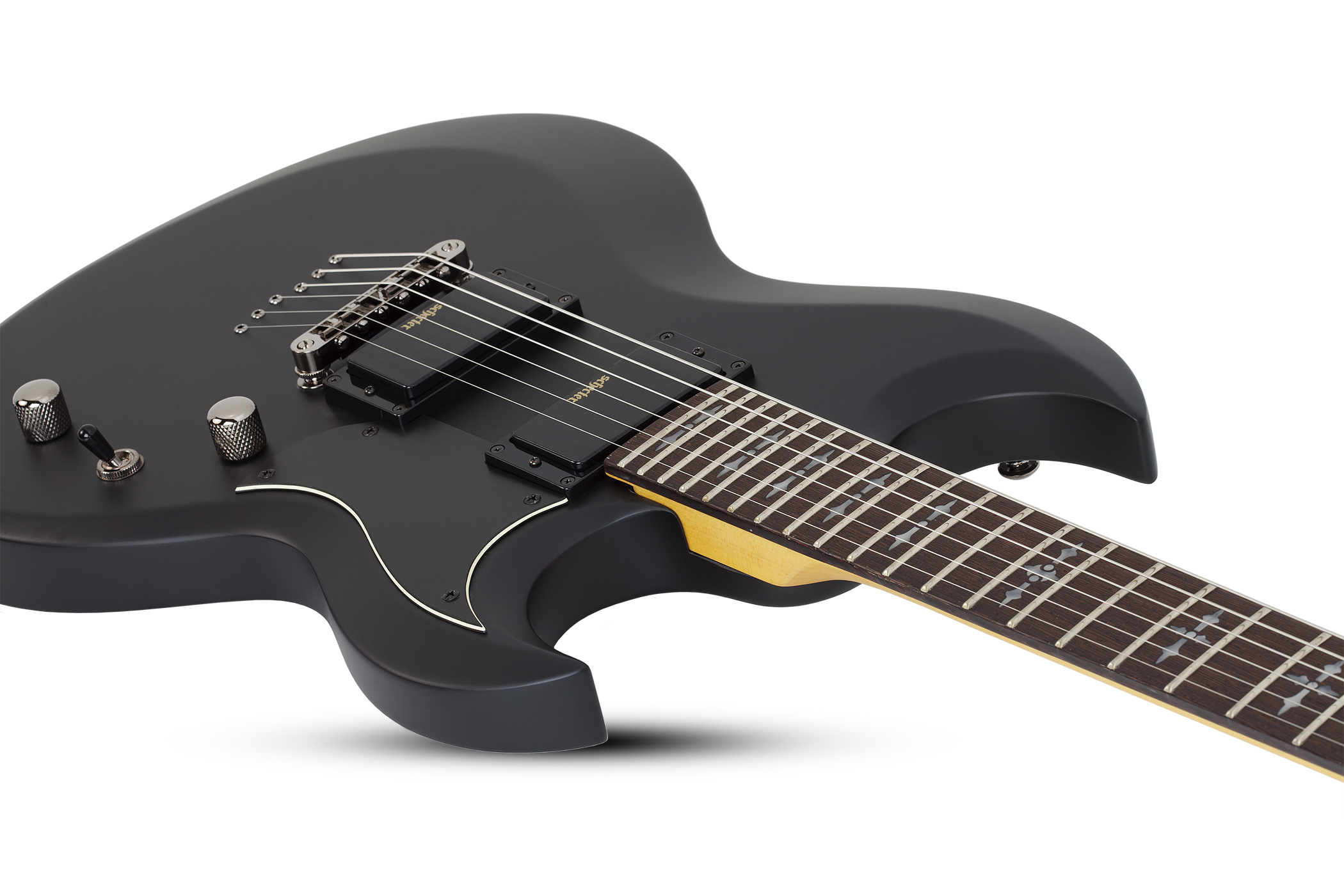 Schecter S-ii Demon 2h Ht Rw - Satin Black - E-Gitarre aus Metall - Variation 2