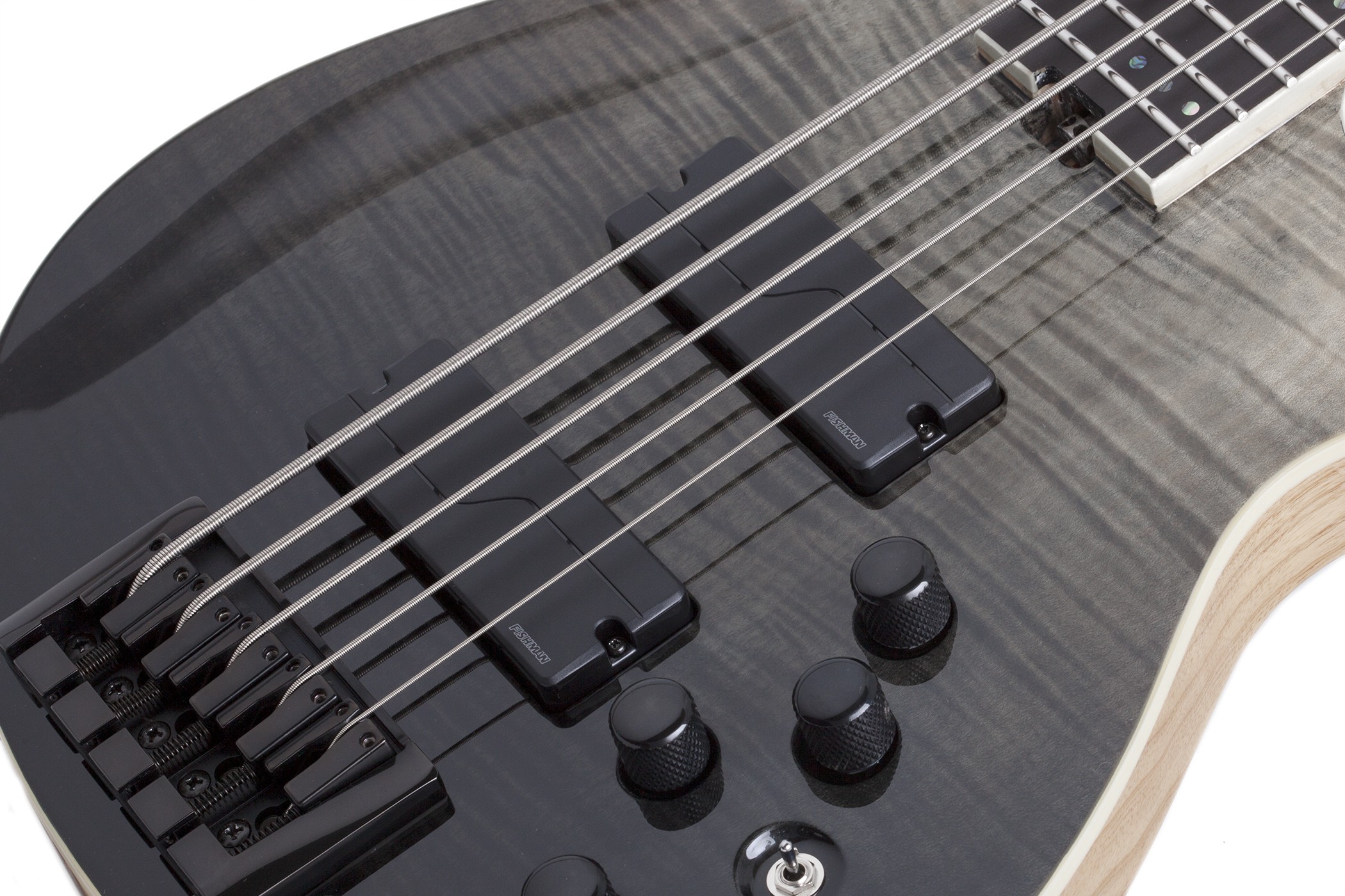 Schecter Sls Elite 5c  Active Fishman Fluence Eb Rw - Black Fade Burst - Solidbody E-bass - Variation 3