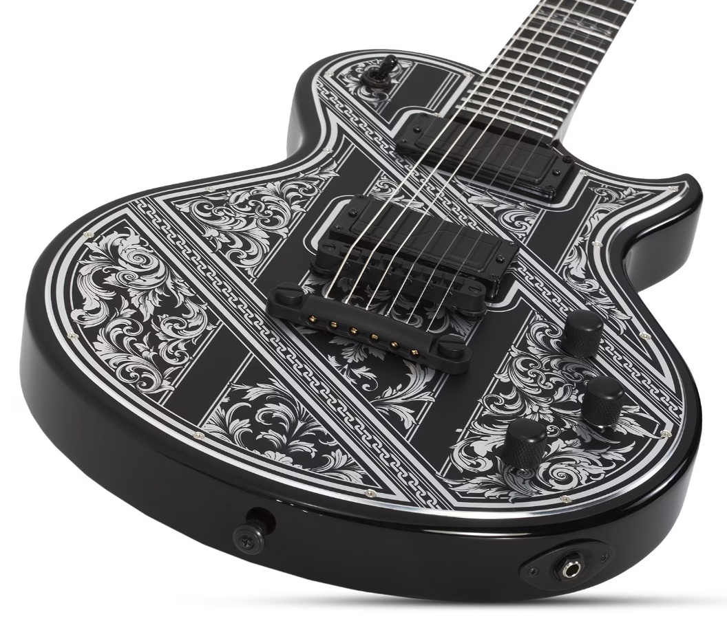 Schecter Solo Ii Pryzm Palladium 2h Fishman Fluence Modern Eb - Gloss Black - E-Gitarre aus Metall - Variation 1