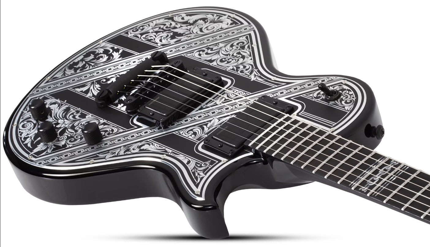 Schecter Solo Ii Pryzm Palladium 2h Fishman Fluence Modern Eb - Gloss Black - E-Gitarre aus Metall - Variation 2