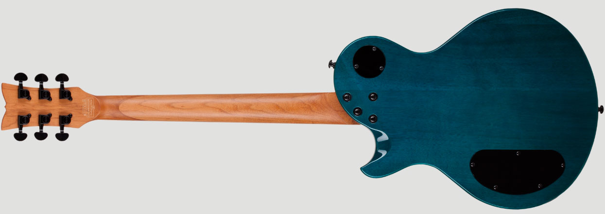 Schecter Solo-ii Standard 2h Ht Rw - Ocean Blue Burst Burl - Single-Cut-E-Gitarre - Variation 1