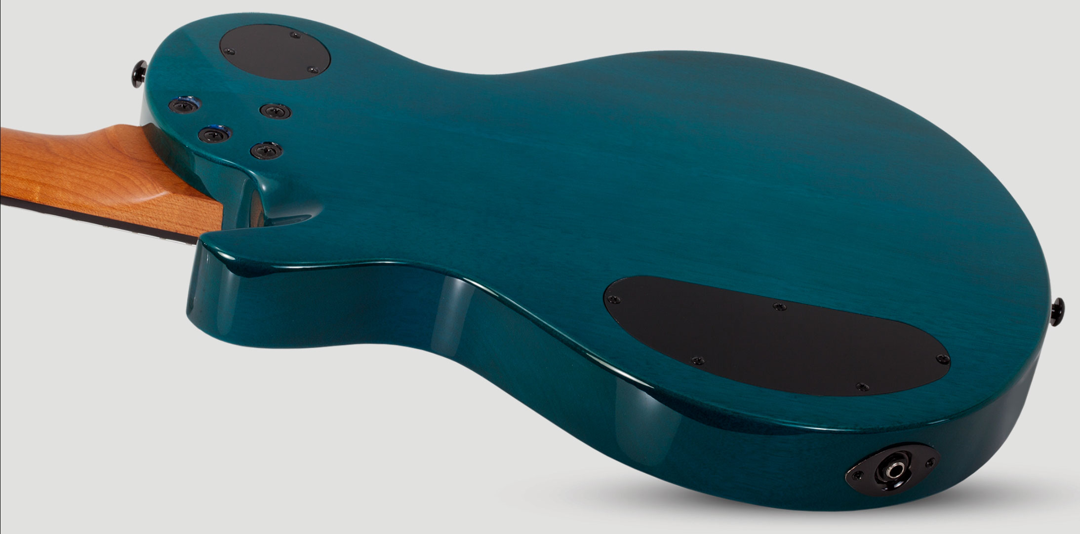 Schecter Solo-ii Standard 2h Ht Rw - Ocean Blue Burst Burl - Single-Cut-E-Gitarre - Variation 4