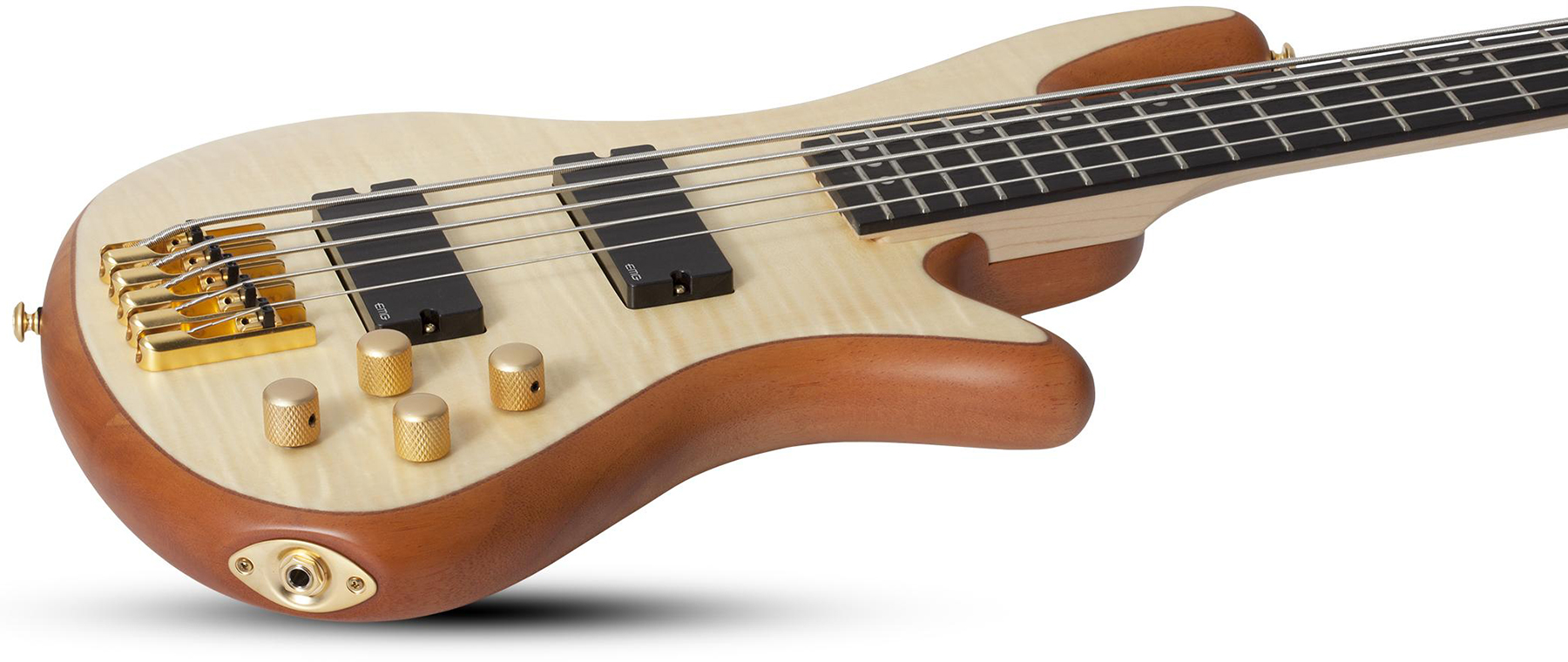 Schecter Stiletto Custom-5 5c Active Emg Rw - Natural Satin - Solidbody E-bass - Variation 1