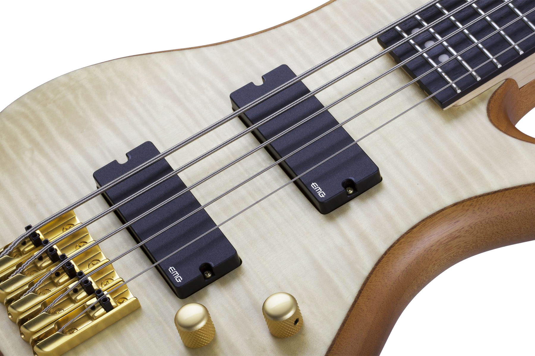 Schecter Stiletto Custom-5 5c Active Emg Rw - Natural Satin - Solidbody E-bass - Variation 3