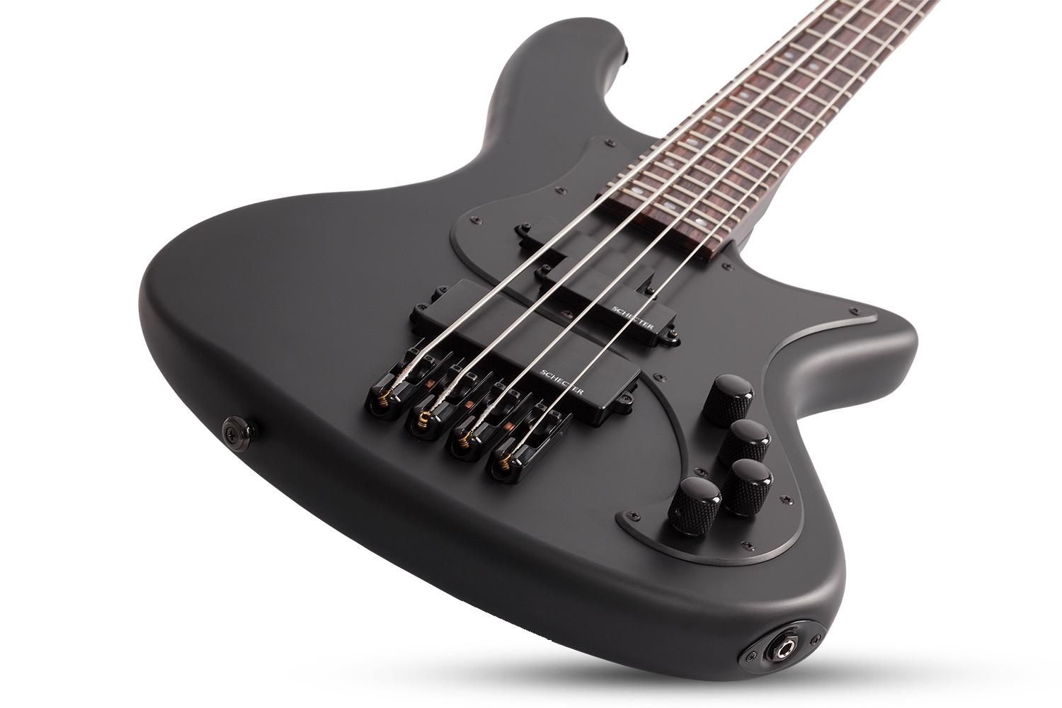 Schecter Stiletto Stealth 4c Active Rw - Satin Black - Solidbody E-bass - Variation 1