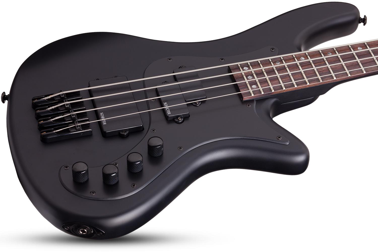 Schecter Stiletto Stealth 4c Active Rw - Satin Black - Solidbody E-bass - Variation 2