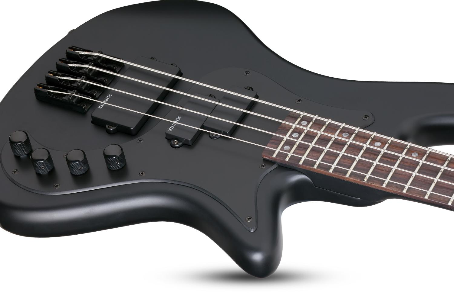 Schecter Stiletto Stealth 4c Active Rw - Satin Black - Solidbody E-bass - Variation 3