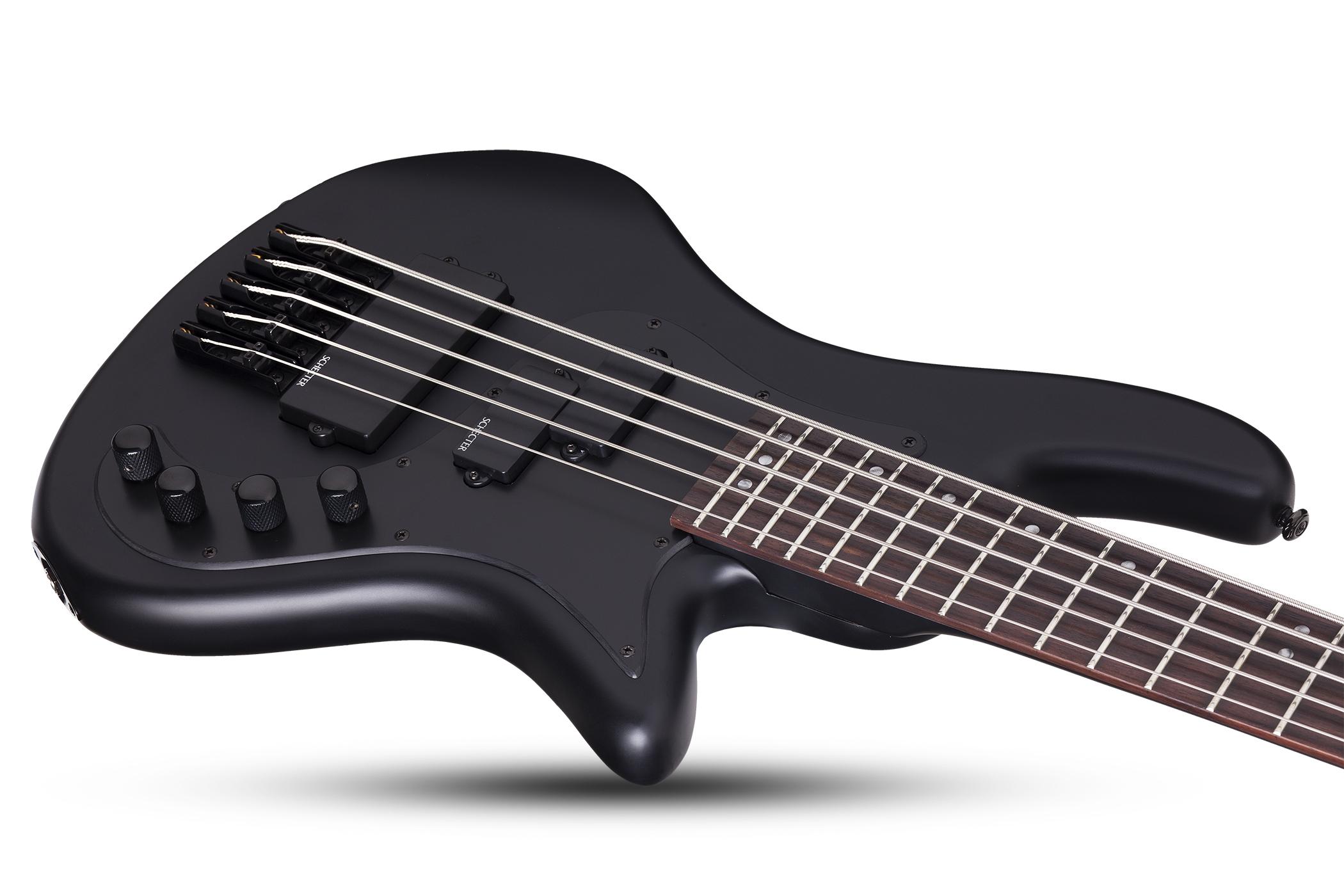 Schecter Stiletto Stealth-5 5c Active Rw - Satin Black - Solidbody E-bass - Variation 2