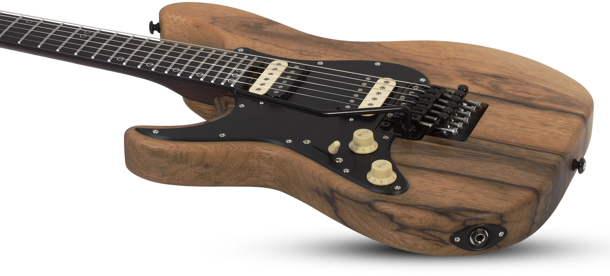 Schecter Sun Valley Super Shredder Exotic Black Limba Lh Gaucher 2h Fr Eb - Black Limba - E-Gitarre für Linkshänder - Variation 1