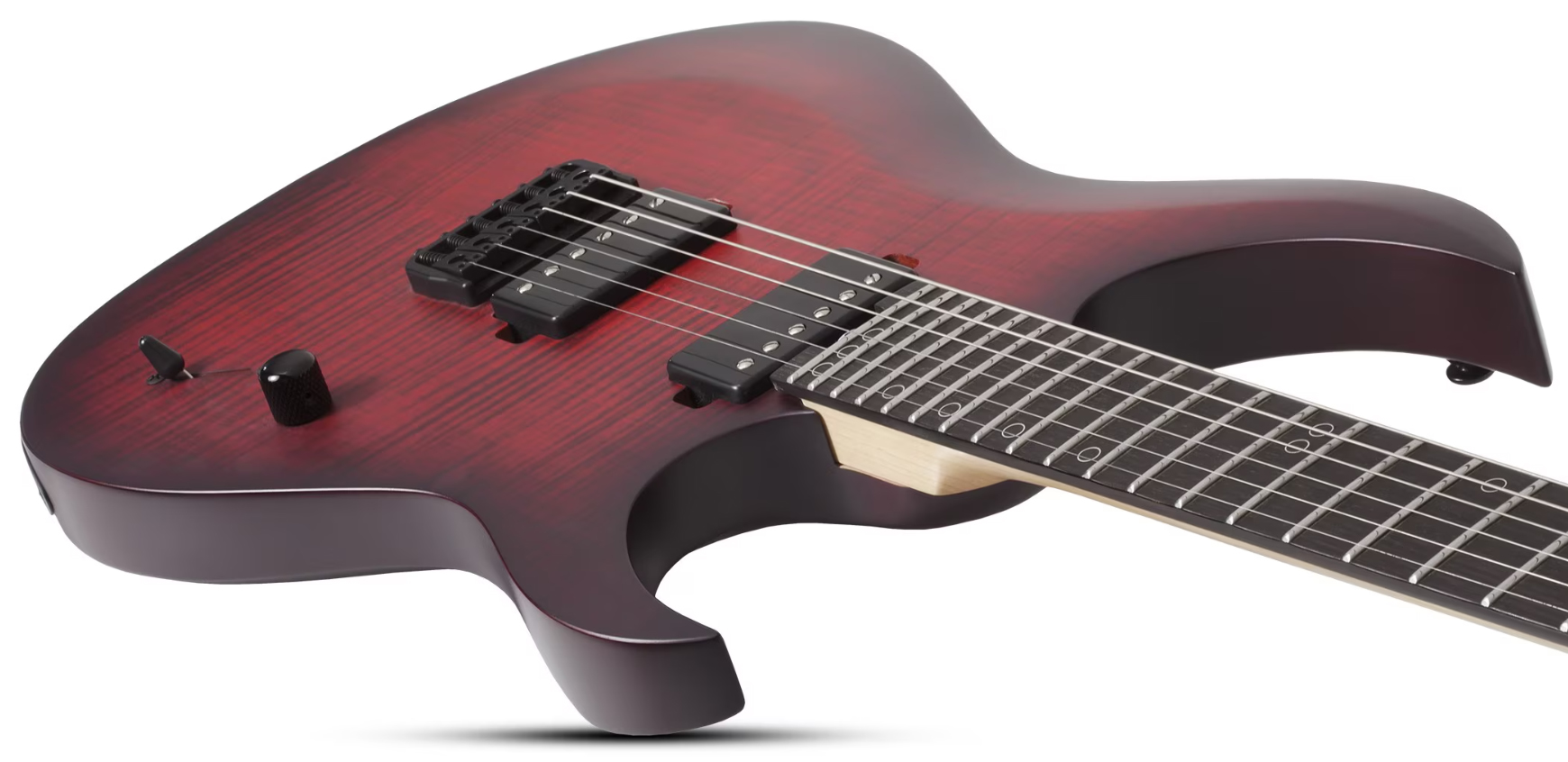 Schecter Sunset-6 Extreme 2h Ht Eb - Scarlet Burst - E-Gitarre aus Metall - Variation 2