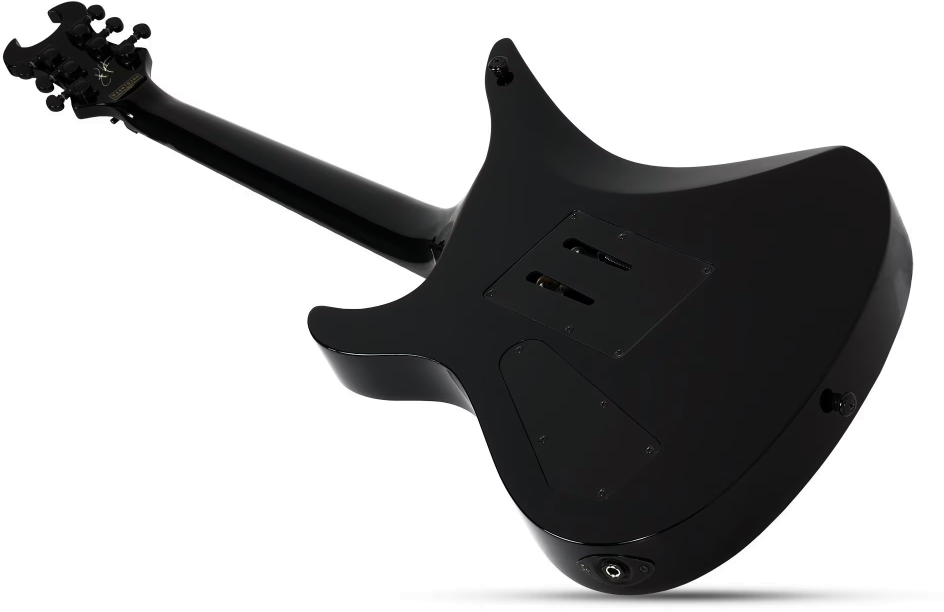 Schecter Synyster Custom Signature 2h Fr Eb - Gloss Black With Silver Pinstripes - Signature-E-Gitarre - Variation 3