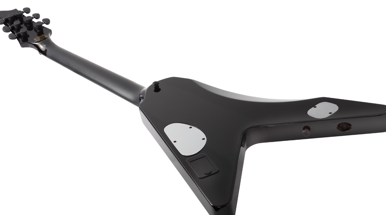 Schecter V1 Pryzm Palladium 2h Fishman Fluence Modern Eb - Gloss Black - E-Gitarre aus Metall - Variation 3