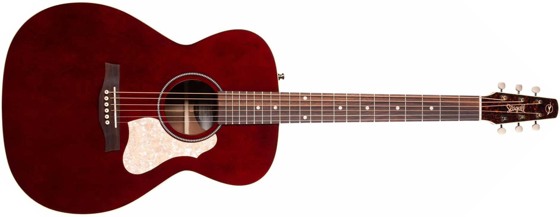 Seagull M6 Ch Eq Ltd Concert Hall Cedre Acajou Rw +housse - Ruby Red Gloss Top - Folk-Gitarre - Main picture