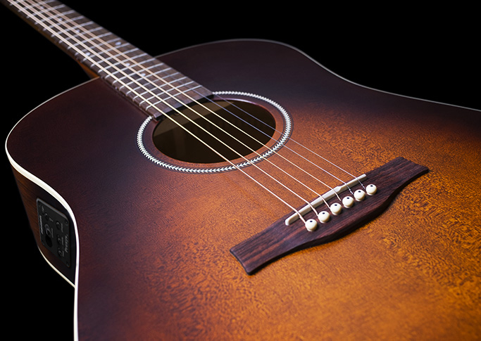 Seagull S6 Original Presys Ii Dreadnought Cedre Merisier Rw - Burnt Umber Semi Gloss - Elektroakustische Gitarre - Variation 3