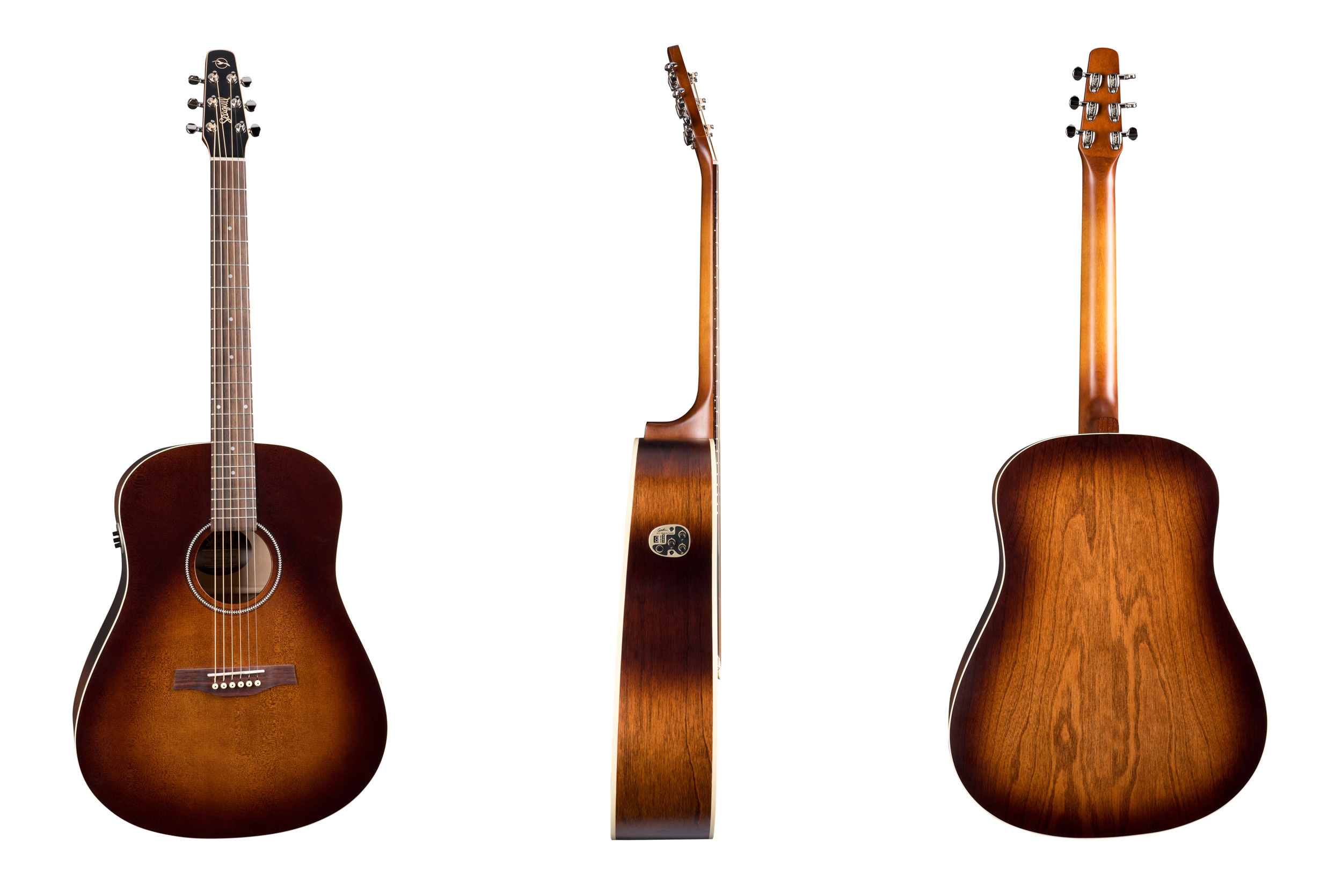Seagull S6 Original Qit 2019 Dreadnought Cedre Merisier +housse - Burnt Umber - Elektroakustische Gitarre - Variation 2