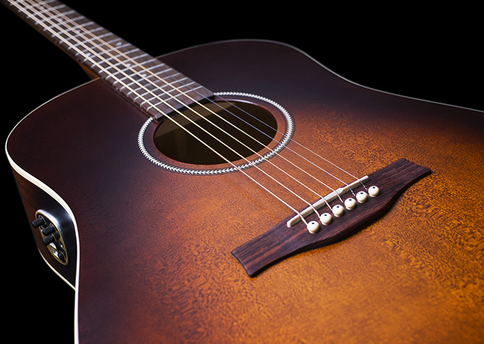 Seagull S6 Original Qit 2019 Dreadnought Cedre Merisier +housse - Burnt Umber - Elektroakustische Gitarre - Variation 3