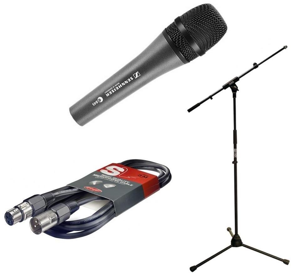 Mikrofon set mit ständer Sennheiser E845 + K&M 25400