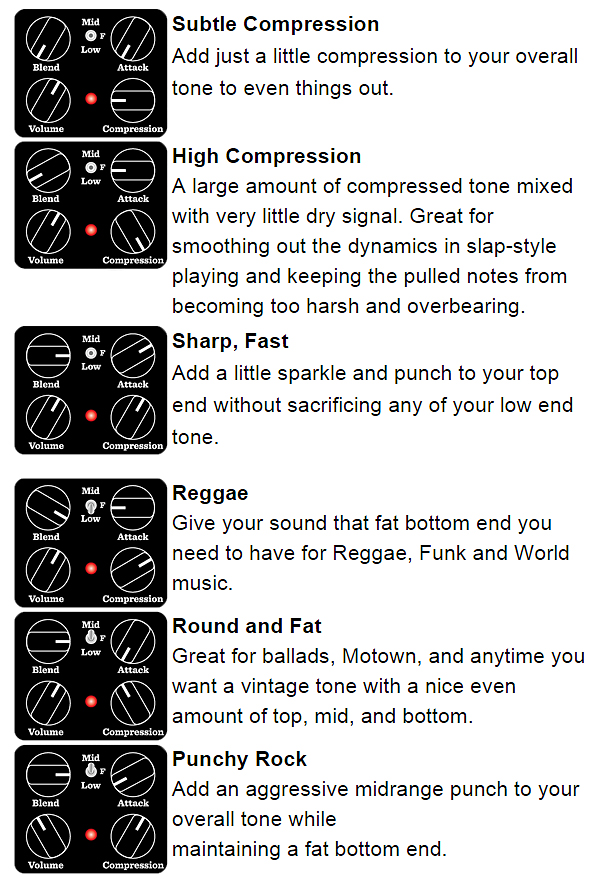 Seymour Duncan Studio Bass - Kompressor/Sustain/Noise gate Effektpedal - Variation 3