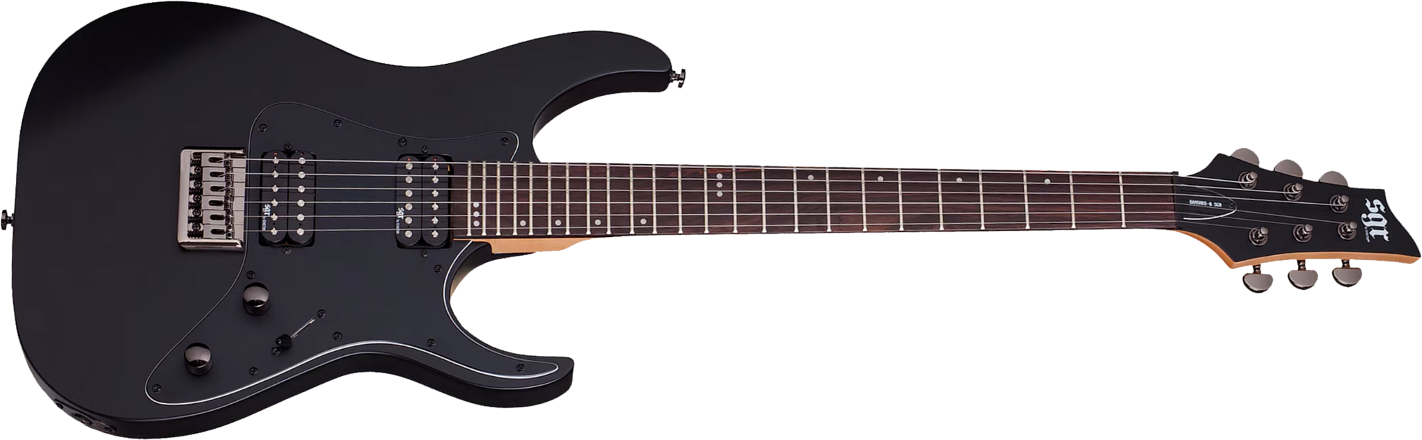 Sgr By Schecter Banshee 6 Sgr 2h Ht Rw - Satin Black - E-Gitarre in Str-Form - Main picture