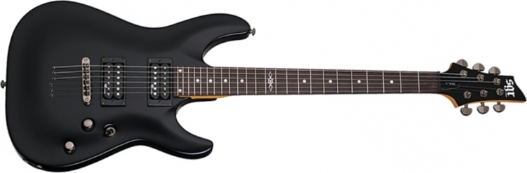 Sgr By Schecter C-1 2h Ht Rw - Midnight Satin Black - E-Gitarre in Str-Form - Main picture