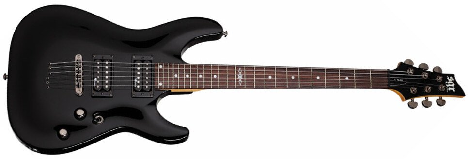 Sgr By Schecter C-1 Hh Ht Rw - Gloss Black - E-Gitarre in Str-Form - Main picture