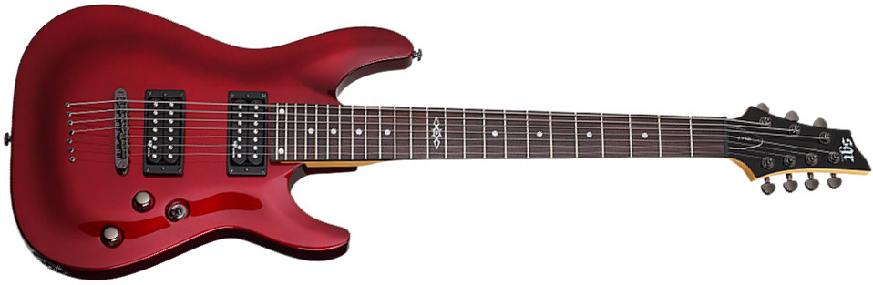 Sgr By Schecter C-7 2h Ht Rw - Metallic Red Gloss - 7-saitige E-Gitarre - Main picture