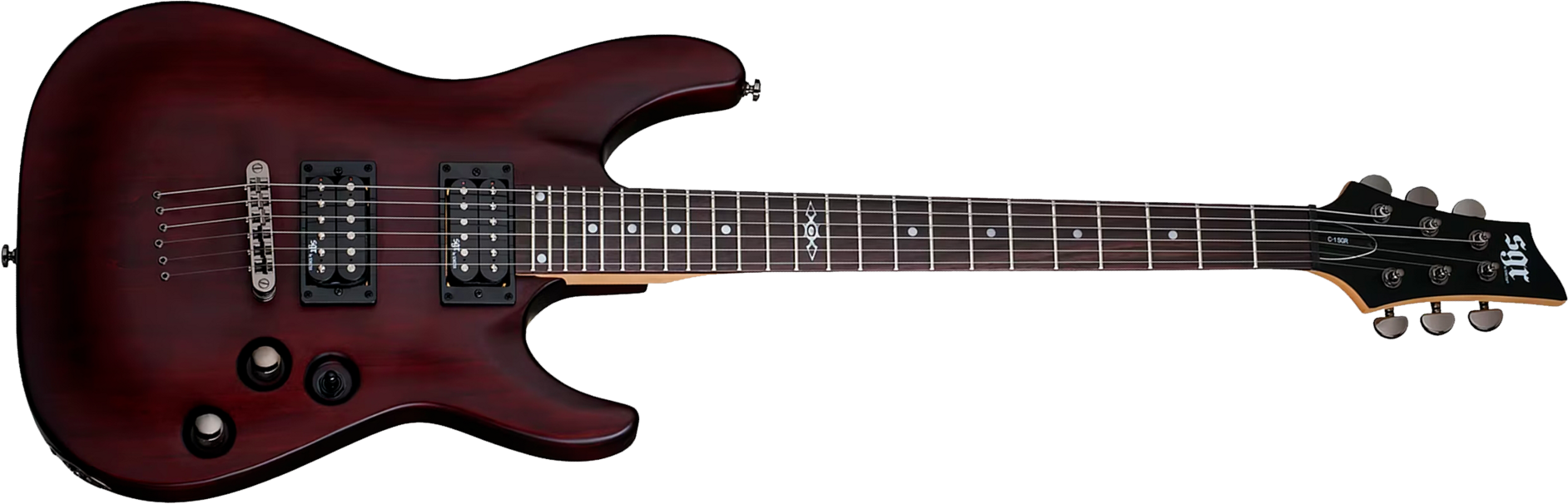 Sgr By Schecter C1 2h Ht Rw - Walnut Satin - E-Gitarre aus Metall - Main picture