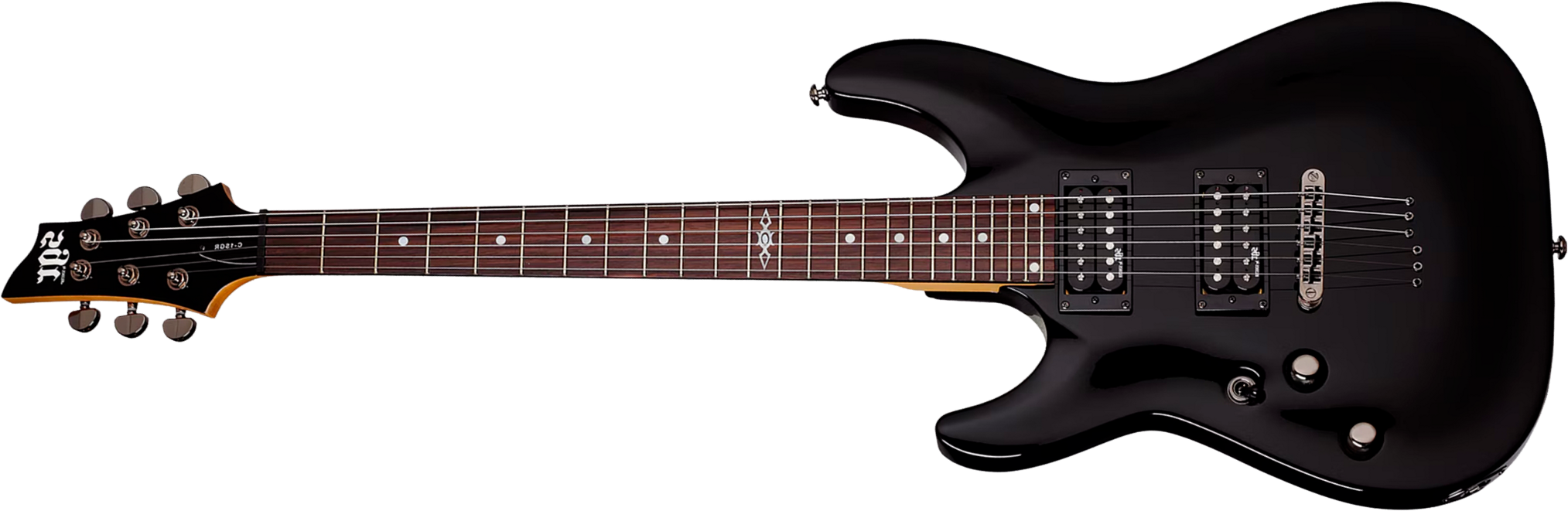 Sgr By Schecter C1 Lh Gaucher 2h Ht Rw - Gloss Black - E-Gitarre aus Metall - Main picture