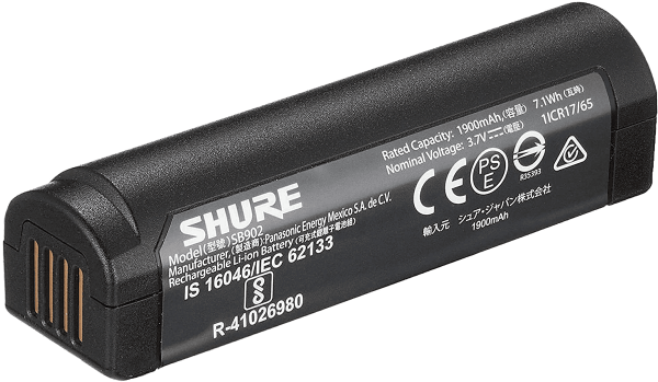 Batterie Shure Accu Li-Ion GLXD1 - GLXD2 - MXW2